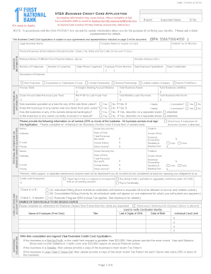 UMB Visa Business Credit Card Application