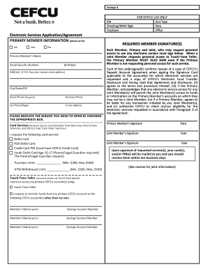 Electronic Services Application Agreement