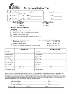 Debit Card Reorder Application
