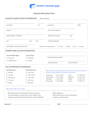 Account Information Form