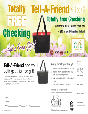 Tell-A-Friend Free Checking Promotion