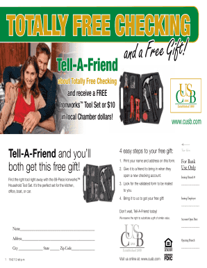 Tell-A-Friend Free Gift Form