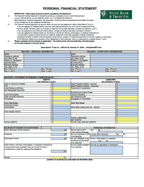 Personal Financial Statement