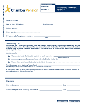 Individual Transfer Request Form