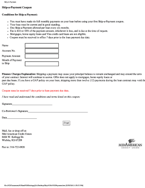 Skip-a-Payment Coupon