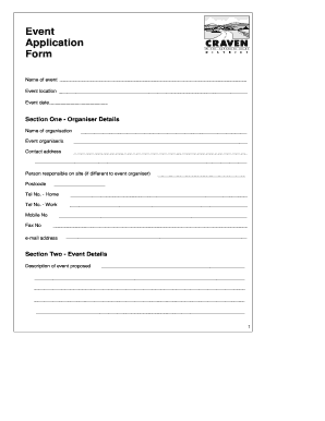 Event Application Form