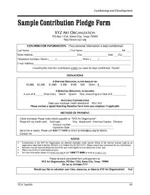 Contribution Pledge Form