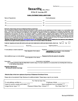 Electronic Statement Enrollment Form