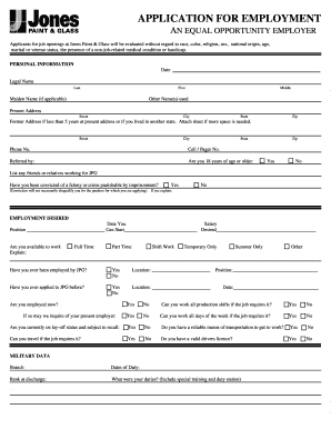 Application for Employment