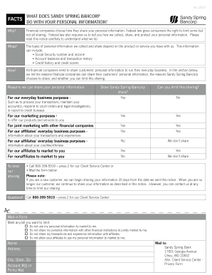 Sandy Spring Bancorp Privacy Notice