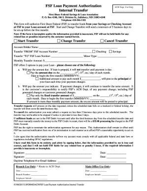 FSF Loan Payment Authorization Form