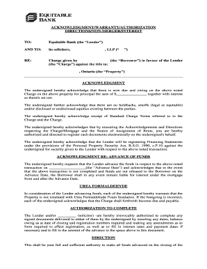 Charge Acknowledgement and Authorization Form