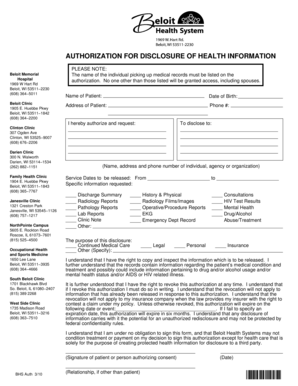 Authorization for Disclosure of Health Information