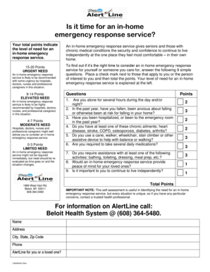 In-Home Emergency Response Service Assessment