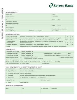 Business Loan Application Form