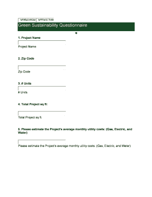 Green Sustainability Questionnaire