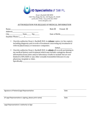 Authorization for Release of Medical Information