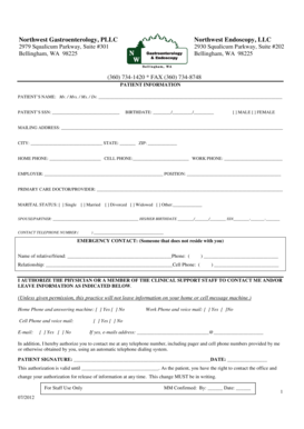 Patient Information Form