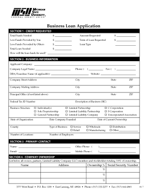Business Loan Application Form