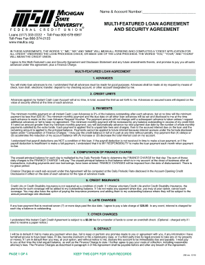 Multi-Featured Loan Agreement