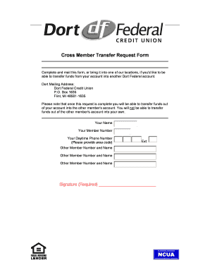Cross Member Transfer Request Form