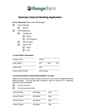 Business Internet Banking Application