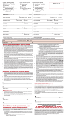 Overdraft Line of Credit Application