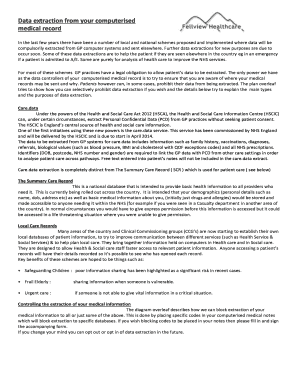 Fellview Healthcare Data Extraction Opt Out Form