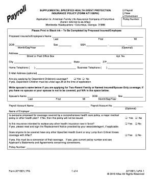 aflac group hospital indemnity plan claim form to Download ...