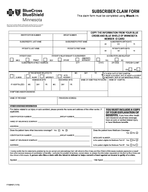Subscriber Claim Form