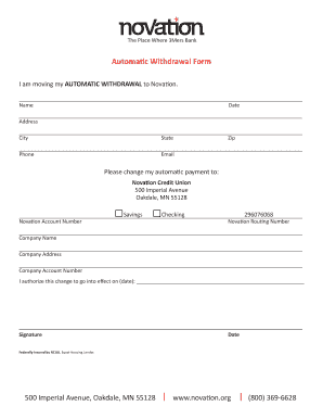 3Mers Bank Automatic Withdrawal Form