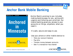 Anchor Bank Mobile Banking Disclosure