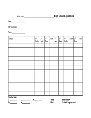 High School Report Card