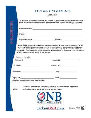 Electronic Statement Application