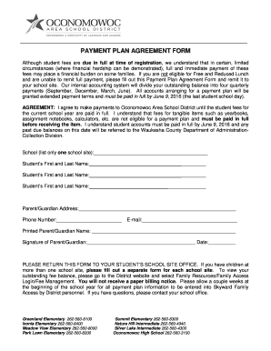Circumstances (where financial hardship can be demonstrated), full and immediate payment of these - oasd k12 wi