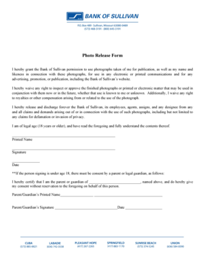 Photo Release Form - 2015