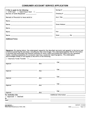 Consumer Account Service Application