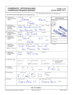 Texas Campaign Finance Report