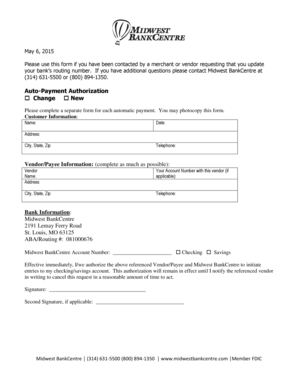 Auto-Payment Authorization Form