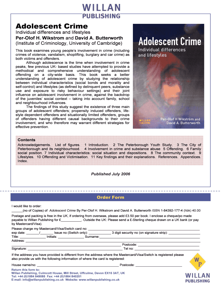 adolescent crime research paper