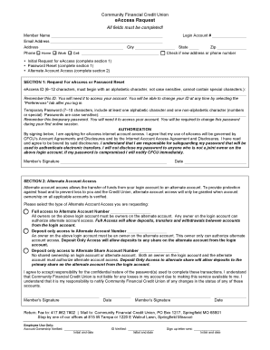 Community Financial Credit Union eAccess Request