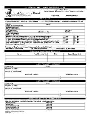 Commercial Loan Application