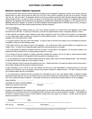 Electronic Account Statement Agreement