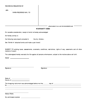 Arizona Warranty Deed