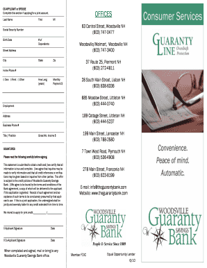 Joint Credit Application Form