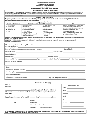 Montana Death Certificate Application