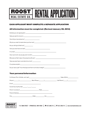 Rental Application Form