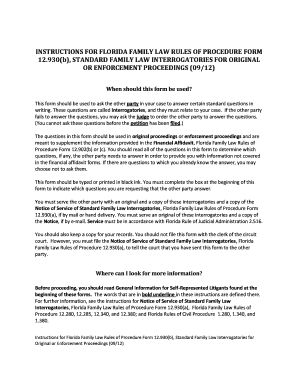 Florida Family Law Interrogatories Form 12.930(b)