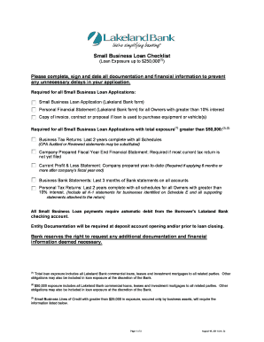 Small Business Loan Application Checklist