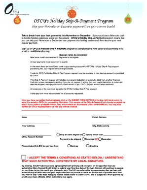 OFCU Holiday Skip-A-Payment Form
